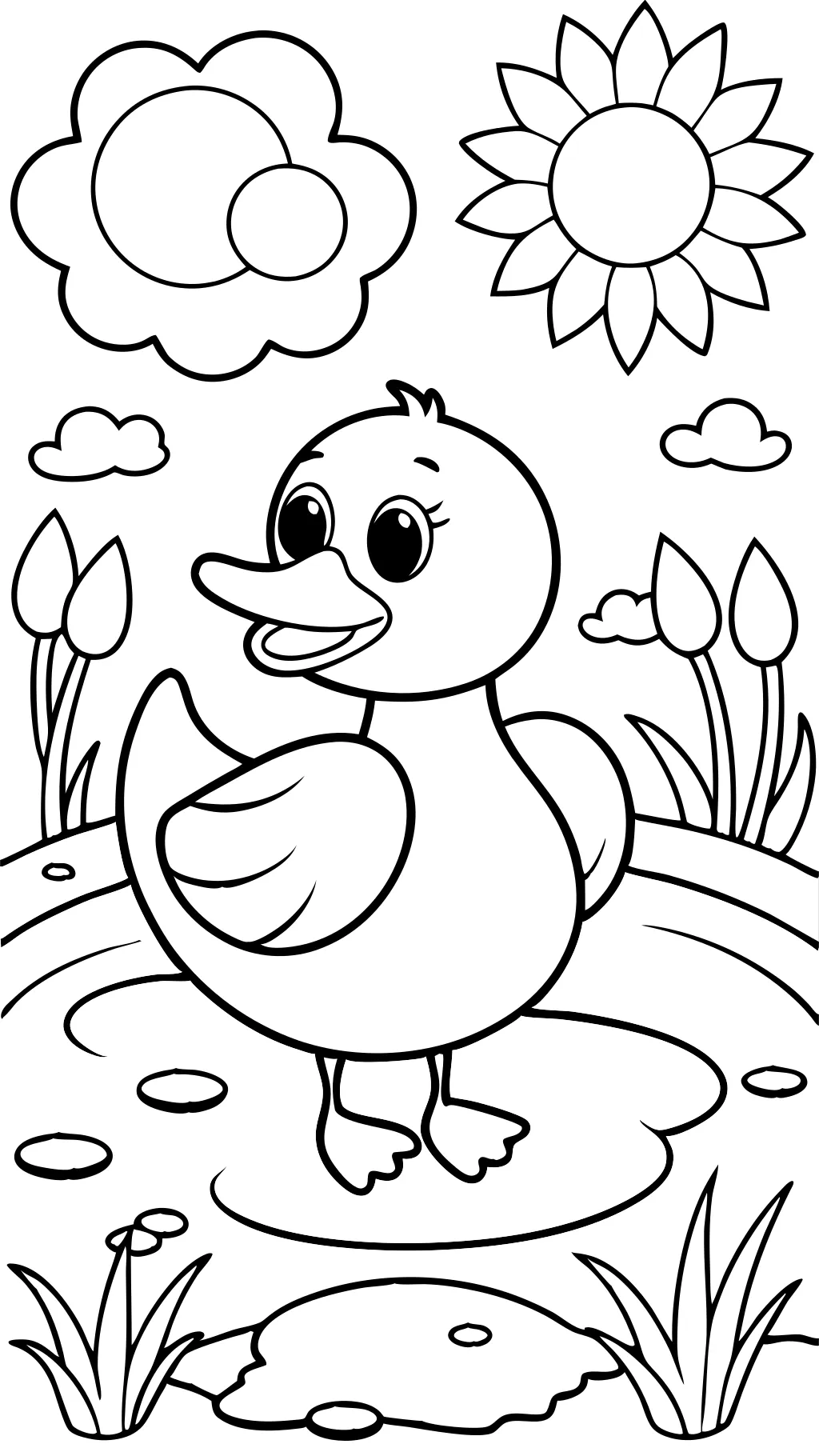 coloring page duck